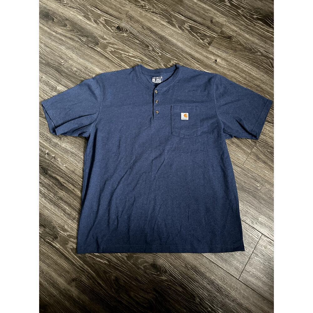 Carhartt Men's Loose Fit Heavyweight Short-Sleeve Pocket Henley T-Shirt XL
